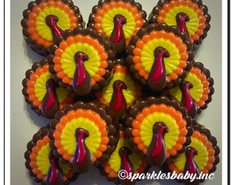 Thanksgiving Turkey chocolate covered Oreos - Set of 12  thanksgiving chocolates