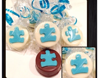 Autism Awareness Personalized Chocolate Oreos, customized with your favorite picture. Autism Awareness