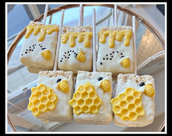 Bee Rice Krispie Treats: Bumble Bee Party Favors