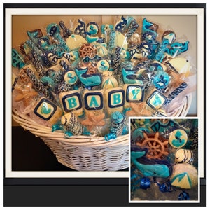 Nautical Baby, Baby nautical themes Shower Chocolate Basket- COMMACK pickup only