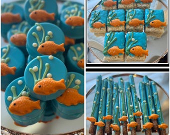 Fish Chocolate Pretzels: Sea Themed Party Favors
