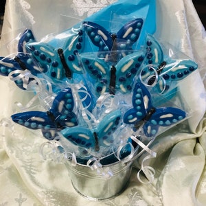 Butterfly Chocolate lollipops, Butterfly chocolate favors image 2