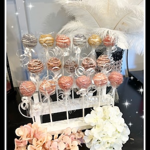 Cake Pops, 24 custom color cake pops, gourmet cake pops