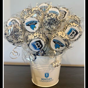 College Commit cake pop Basket, college acceptance gift, college acceptance gift basket, college gift, dorm gift