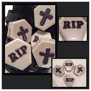 Tombstone and RIP Halloween chocolate covered oreos halloween party chocolate favors image 1