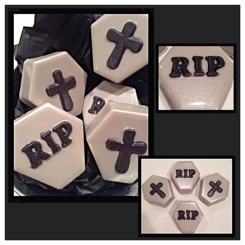 Tombstone and RIP Halloween chocolate covered oreos halloween party chocolate favors image 1