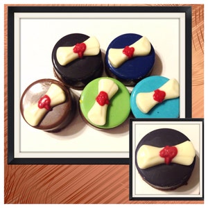 Graduation Chocolate covered oreos - graduation gift and favors set of 12