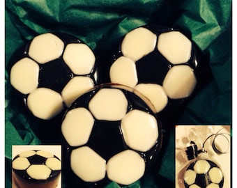 Soccer ball chocolate covered Oreos set of 12 Soccer party favors includes label personalized with your favorite team