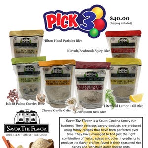 Southern Grits and Seasoned Rice Blends Sampler: Sweetgrass Gift Basket