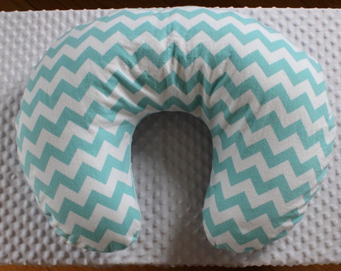 Turquoise Chevron Boppy Slipcover / Custom Slipcover / Made to Etsy