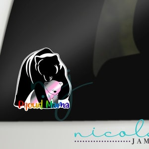 Demigirl Pride Proud Mama Bear Decal/Sticker