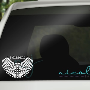 I Dissent RBG Decal