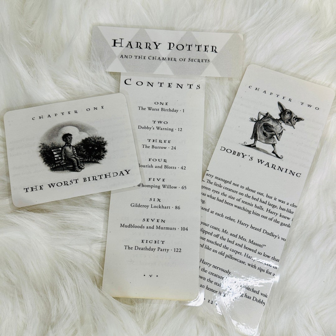 Harry Potter and the Chamber of Secrets Bookmark Harry Potter - Etsy