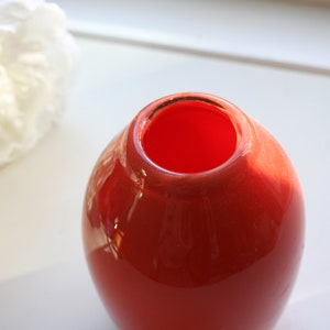 Hand Blown Glass Vase, Opaque Red, Bud Vase, Modern,  Handblown, Boho Chic, Rustic, Simple Bud Vase, Colorful Vase, The Studio at Penny Lane