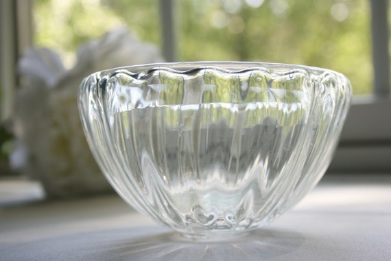 Glass Prep Bowls Mini 3.5 Inch 4.5 Ounce Serving Bowls Glass Clear