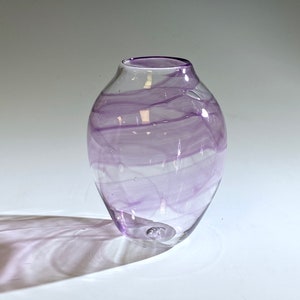 Hand Blown Glass Vase, Urn, Light Amethyst Purple, Textured Glass, Modern, Elegant, Artisan Glass, StudioAtPennyLane, Handblown, Handcrafted