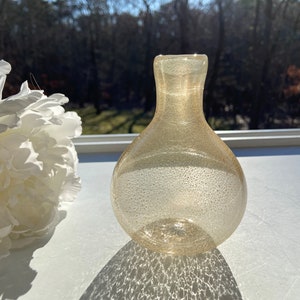 Hand Blown Glass Vase, Iridescent Light Gold Bud Vase, Handblown, Bud Vase, Minimalist, Boho Chic, TheStudioAtPennyLane, Boho Chic, Classic