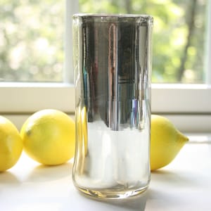 Vaso in vetro di mercurio, vaso decorativo, vetro soffiato a mano, soffiato a mano, vaso cilindrico, StudioAtPennyLane, articoli in vetro, boho chic, finitura a specchio