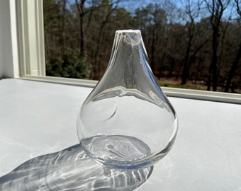 Hand-Blown Glass Bud Vase: Organic Boho Chic Decor