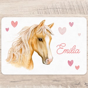 Placemat horse desired name girl placemat placemat name children