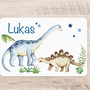 Placemat Dino desired name boy placemat placemat dinosaur volcano TRex Triceratops name children