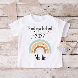 TShirt Kindergarten Child Rainbow Name Year White