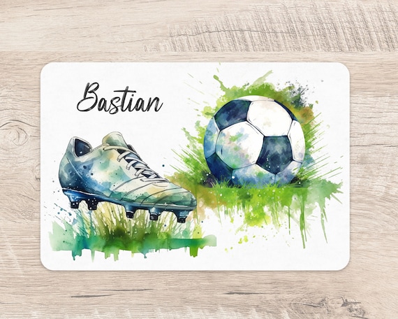 Platzset Fußball Wunschname Junge Tischset Platzdeckchen Name Kinder
