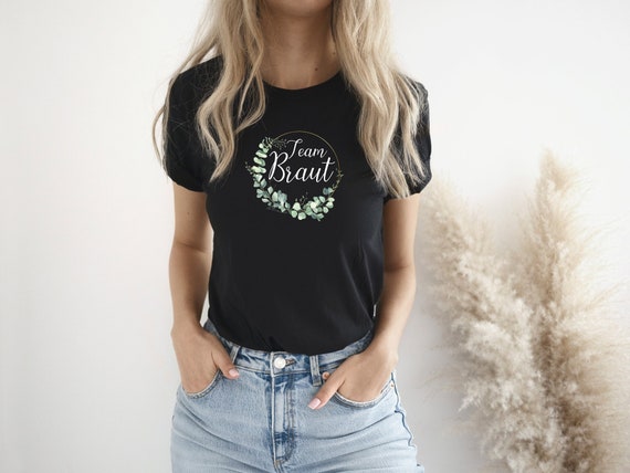 Tshirt Black team Bride for JGA Wedding 