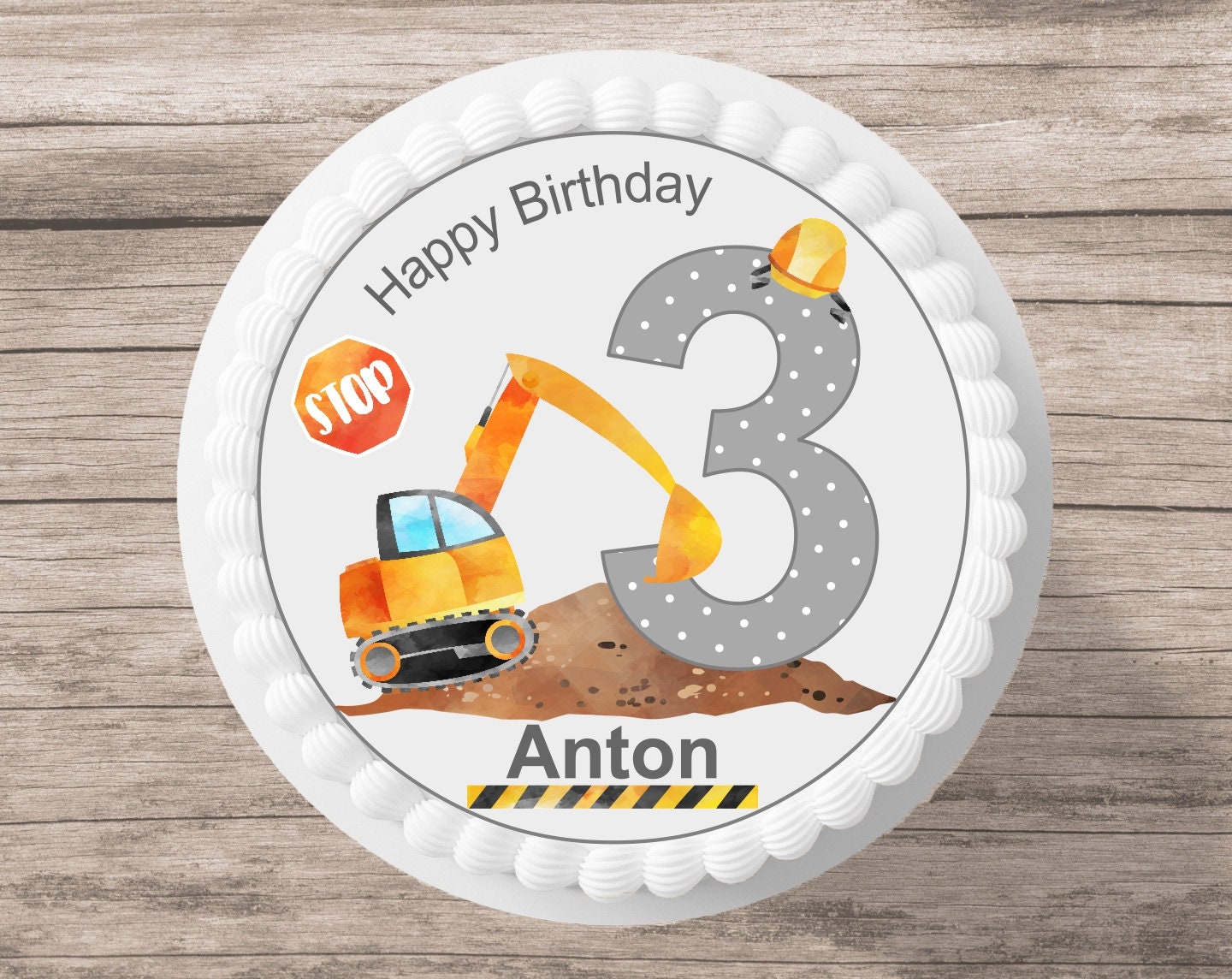 49 Pezzi Decorazione Torta Cantiere – Escavatori, Bulldozer, Segnali Stradali, Non Commestibile, Per Festa Bambini