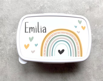 Brotdose Brotbox Lunchbox personalisiert Regenbogen