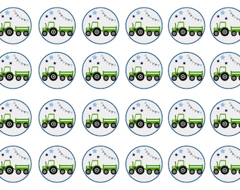 Muffin topper tractor fondant cookie topper cookies