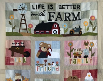 On the farm sewing pattern in Italian and Spanish