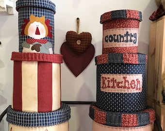 Country Nesting Boxes sewing pattern in Italian and Spanish