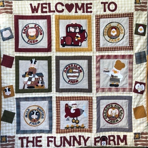 Funny Farm Italian and Spanish Quilt image 1