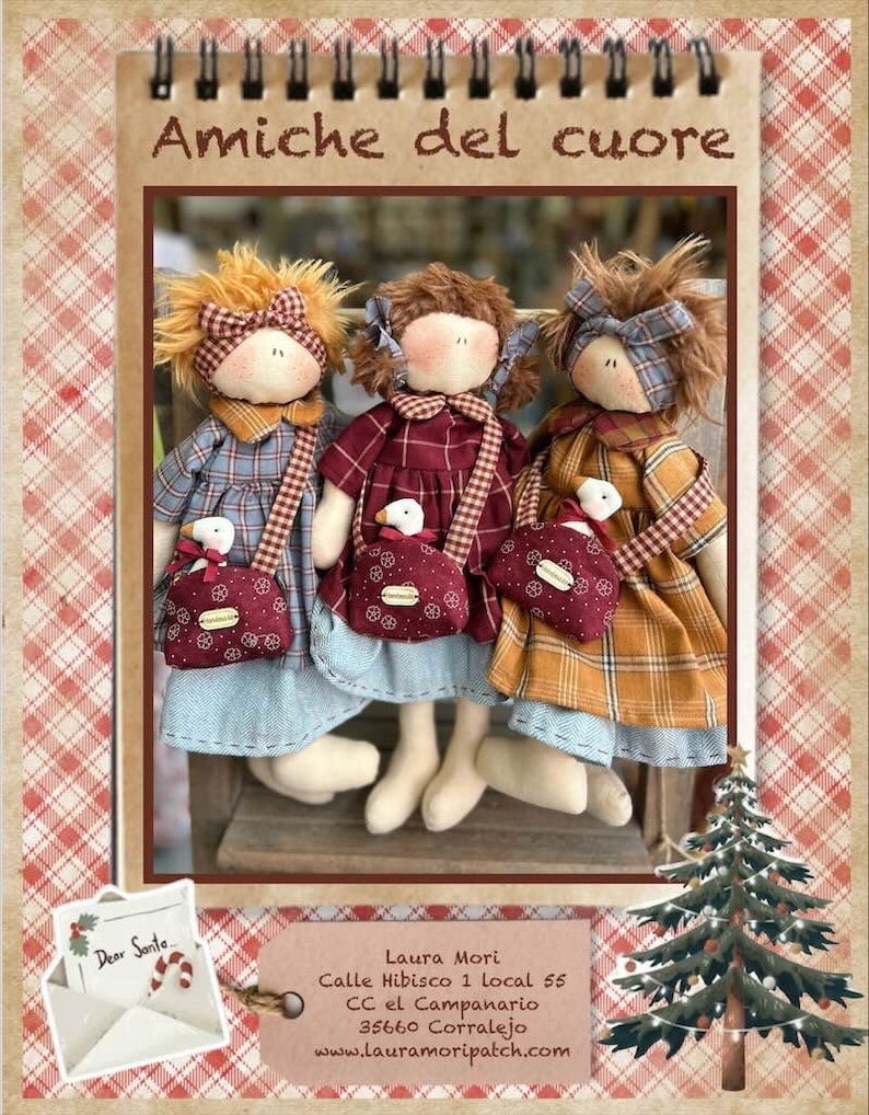 Amiche del cuore cartamodello PDF italiano e spagnolo immagine 1