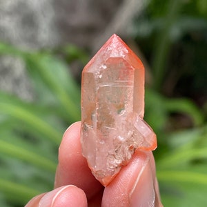 Rare DT ET Tangerine Lemurian Quartz from Corintos, Minas Gerais, Brazil  (Left\Past Timelink)