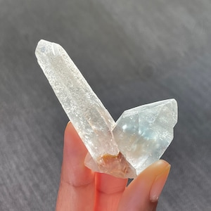 Twin Flame Blue Tara Quartz w/ Kaolinite Included Terminated Quartz Point