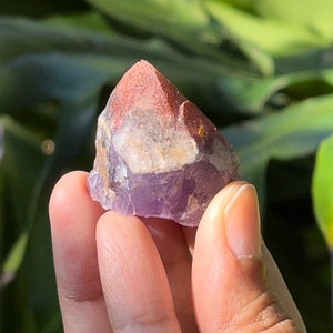 Red Capped Thunder Bay Amethyst from Canada (Trigonic/Record Keepers, aka Auralite 23)