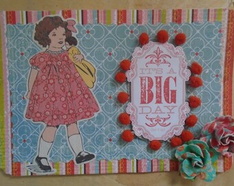 Vintage Inspired Girls Birthday All Occasion Greeting Card