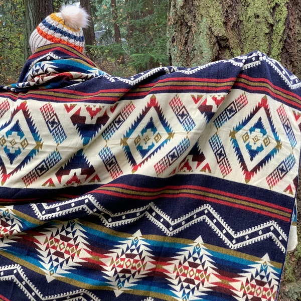 Alpaca Wool Blanket |  Christmas Gift Idea | Throw Blanket | Queen Size Blanket|  Hanukkah Gift Idea | Native Blanket