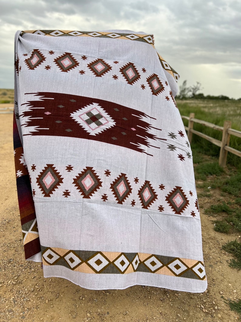 Alpaca Wool Blanket Blend Native Throw Blanket Queen Size Etsy