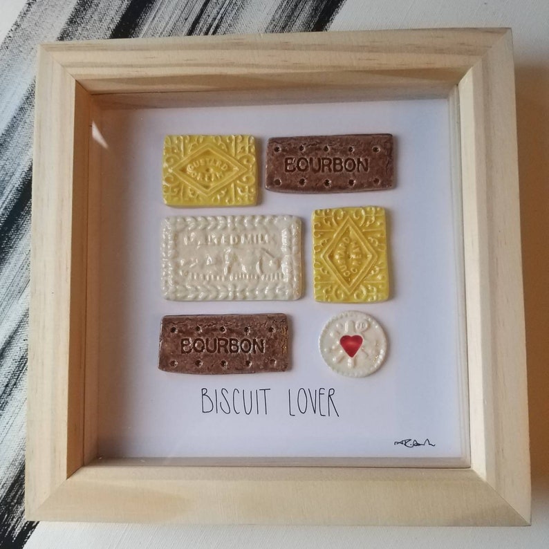 Ceramic Biscuit Artwork Framed Biscuit Lovers British Biscuits image 1