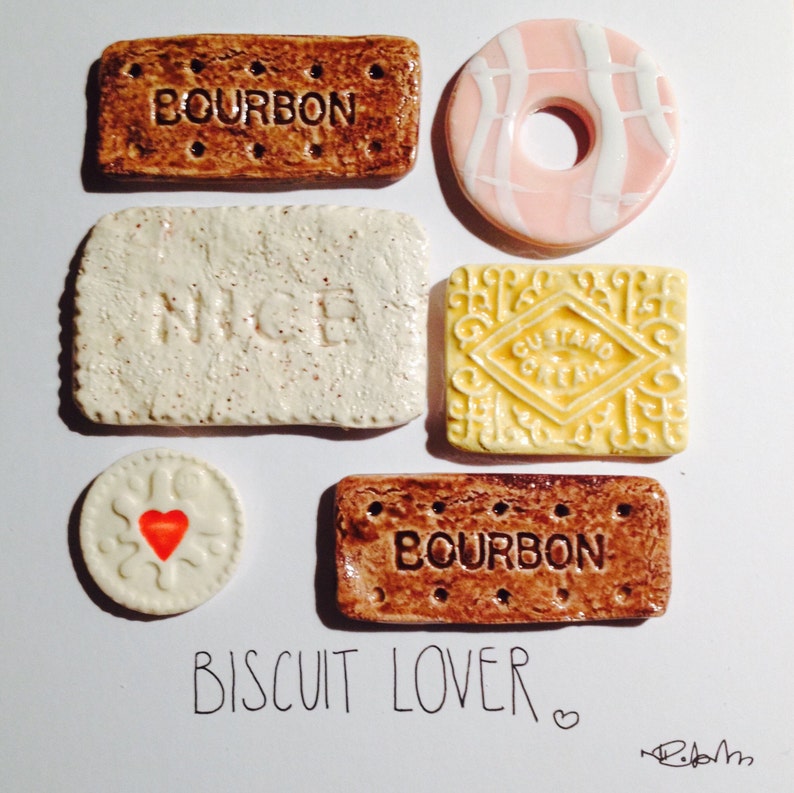 Ceramic Biscuit Artwork Framed Biscuit Lovers British Biscuits image 2