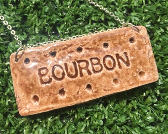 Ceramic Bourbon Biscuit Necklace