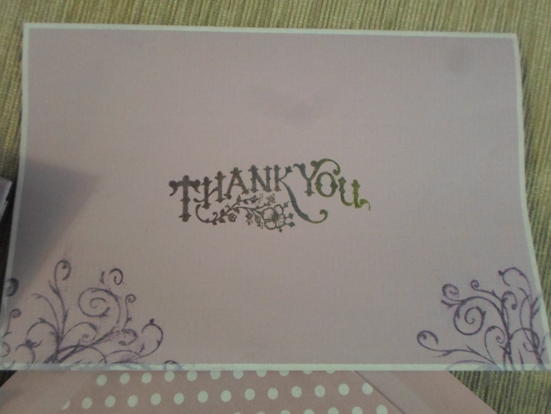 10 Thank You Notes with Envelopes Note Sheet 6.5 x 5