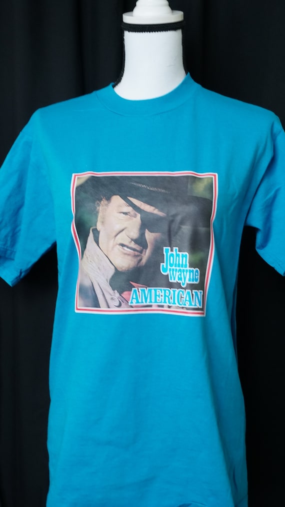 John Wayne American 1970s 1980s Iron On Vintage T-