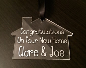 New Home Personalised Acrylic Wall Hanging Keepsake