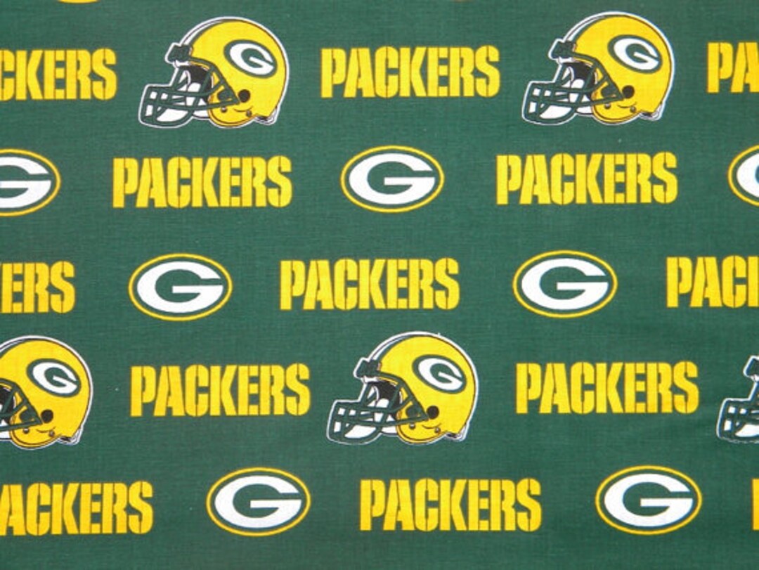 Green Bay Packers Fabric Helmets GREEN Background White Yellow National ...