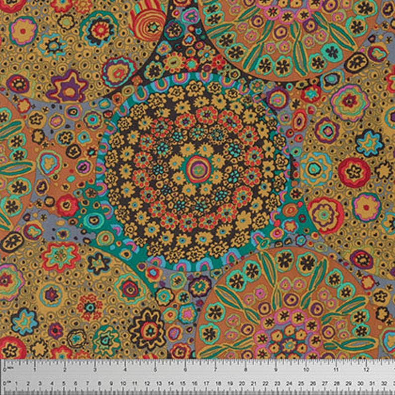Kaffe Fassett Fabric Classics Millefiore GP092 Antique Brown Etsy