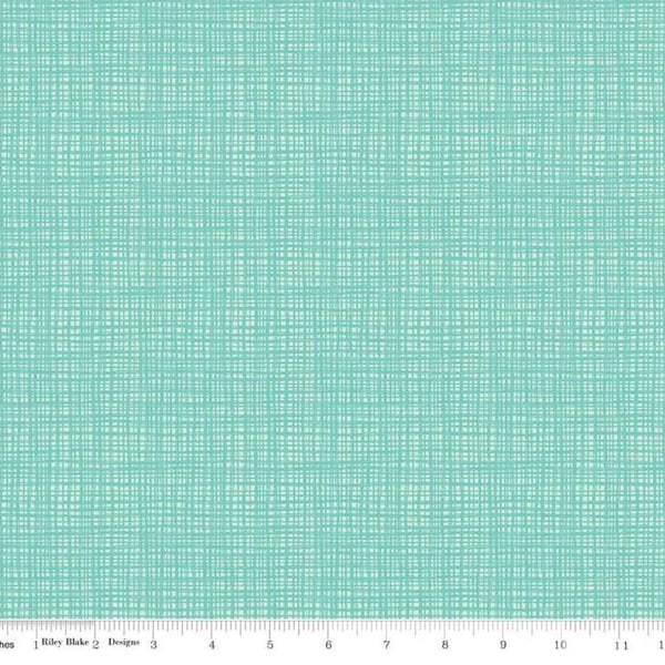 Riley Blake fabric Texture fabric C610 Aqua crosshatch shades tonal blender sewing quilting 100% cotton fabric by yard